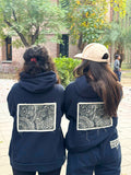 Navy Zentangle Hoodie