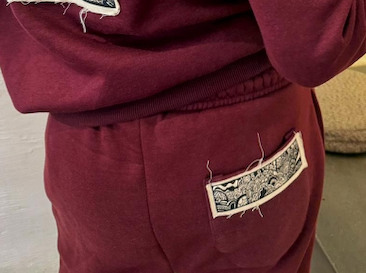 Burgundy Zentangle Sweatpants